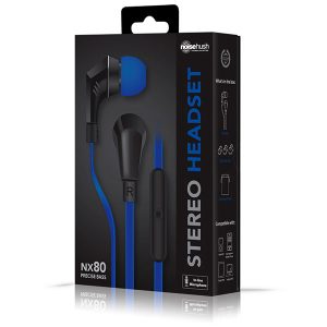 noisehush earphones NX80-Black-Blue-Product