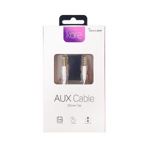AUX Cable 3.5mm Flat - White